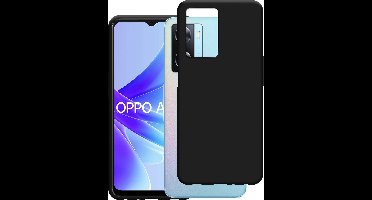 Just in Case hoesje geschikt voor Oppo A57s Hoesje Siliconen - Flexibele Case - Zwart