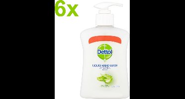 Dettol Vloeibare Handzeep met Aloë Vera en Vitamine E / Anti-Bacterieel - 6 x 250 ml - voordeelverpakking