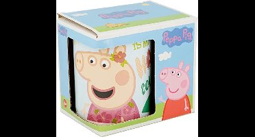 Mok Peppa Pig Having fun Keramisch Licht Roze (350 ml)