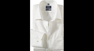OLYMP Luxor modern fit overhemd - mouwlengte 7 - beige - Strijkvrij - Boordmaat: 45
