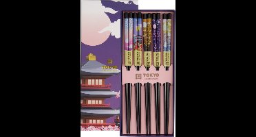 Tokyo Design Studio - Eetstokjes - Cadeau Set - Paarse Tempel