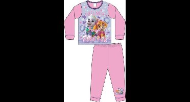 Paw Patrol pyjama - Maat 86/92 - roze met paars - Meisjespyjama