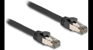 Delock RJ45 Network Cable Cat.6A U/FTP ultra flexible with inner metal jacket 10 m black