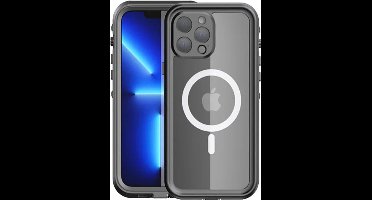 DrPhone AquaShield – Waterdichte Telefoonhoes – IP68 Waterdicht – 360° Bescherming – Geschikt Voor Magnetische Ring - Geschikt Voor iPhone 15 Pro - Zwart