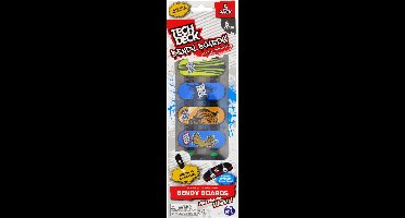 Teck Deck - 5 Pack - Bendy Boards- Mini skateboards - Vinger skateboard- Spinmaster