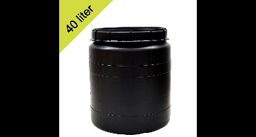 Meuwissen Agro Voerton - Voeropslag - Opbergvat - 40 liter - Zwart