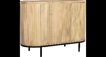 Livingfurn - Dressoir Noor Natural 115cm - Mangohout / Gecoat Staal