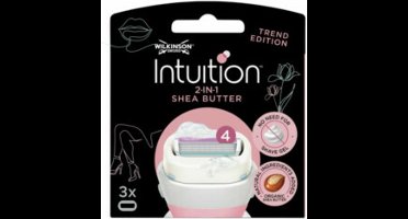 Wilkinson Intuition 2 in 1 Navulmesjes Shea Butter 3 stuks