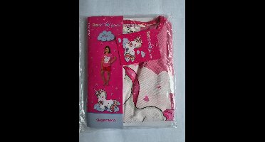 Unicorn shortama/pyjama katoen rose, eenhoorn maat 92 cm, meisjespyama