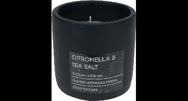 Citronella kaars in pot 10cm antraciet