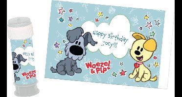 Folat - Bellenblaas stickers Woezel en Pip (6 stuks)