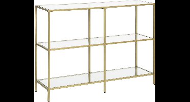 FurnStar - Dressior - Console tafel - 2 planken - 100x30x73cm – Gold