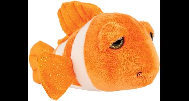 Suki Gifts pluche clownvis knuffeldier - cute eyes - oranje - 25 cm - Hoge kwaliteit - vissen - zeedieren - Nemo