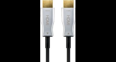 Actieve HDMI 2.0 Kabel - 4K 60Hz - Verguld - 20 meter - Zwart/Zilver