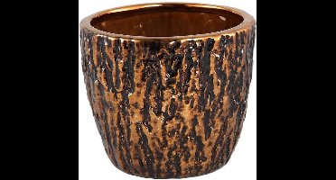 PTMD Bloempot Vienna - 17x17x14 cm - Keramiek - Zwart