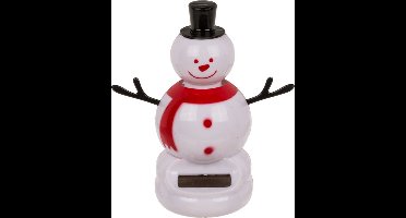 Out of the Blue - Solar bewegende sneeuwpop - 10,5 cm - kerst beeldjes/cadeau