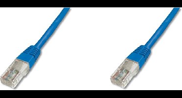 Digitus Cat5e, 0.5m 0.5m Cat5e U/UTP (UTP) netwerkkabel - Blauw