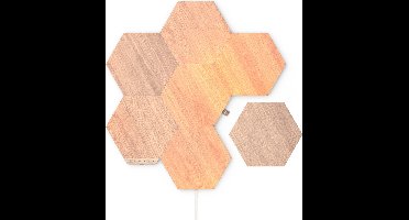 Nanoleaf Elements Hexagons Starter Kit - Slimme Verlichting - 7 LED Panelen - Houteffect - Google