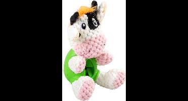 Duvoplus - Speelgoed Voor Dieren - Hond - Pluche & Rubber Koe Dispenser 14x10x10cm Meerkleurig - 1st