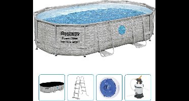 Bestway - Power - Steel - Zwembadset - ovaal - 488x305x107 - cm