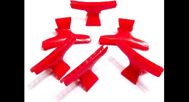 6 kappers klemmen flexibel rood