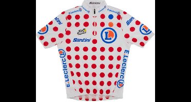 Santini Tour de France Bolletjes trui Tour de France -fietsshirt korte mouwen Kids - Kid'S Overall Leader Jersey POIS - 5/6Y