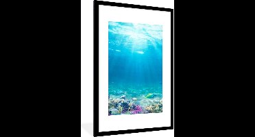 PosterMonkey - Poster - Poster in lijst - Fotolijst - Vissen - Onderwaterwereld - Water - Tropische vissen - 60x90 cm - Kader - Kamer decoratie - Poster met frame - Wanddecoratie natuur - Poster natuur