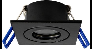 Zwarte mini badkamer inbouwspot | Ø42mm | Waterbestendig | Enkel | Vierkant