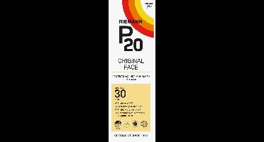 P20 Face SPF 30 - Zonnebrand voor gezicht - Factor 30 - 50 gram