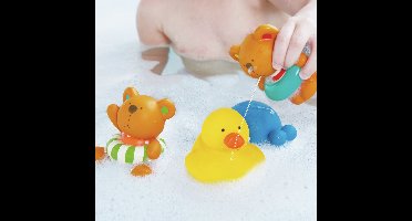 Hape Teddy en Vriendjes Badspeelgoed Waterpistooltjes - 5 Drijvende Spuitdieren voor in Bad of Zwembad