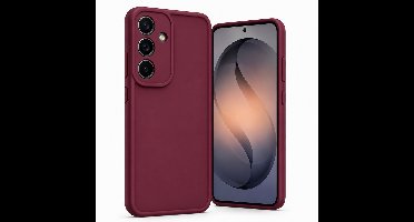 Geschikt voor Samsung Galaxy S26 Plus Hoesje - Siliconen Matte Back Cover - Bordeaux