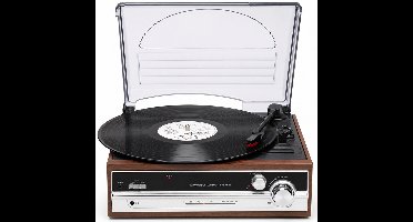 Denver Retro platenspeler - Ingebouwde Speakers - FM Radio - Auto-stop Functie - AUX - Phono - VPR190