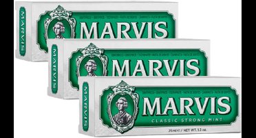 Marvis Tandpasta Classic Strong Mint – 3 x 25 ml