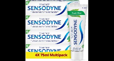 Sensodyne Fresh Mint – Tandpasta – Gevoelige tanden – Multipack – 4 x 75 ml