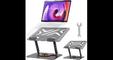 Dailygoods- Laptopstandaard Ergonomisch - Laptopverhoger - Opvouwbaar - Geventileerde Koeling - Compatibel met Laptops tot 16 inch - Verstelbaar