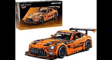 Jamara Constructiespeelgoed - 402899 - CaDA Bricks - Mercedes-AMG GT3 - Oranje - Rauto Bouwstenen set - 1:8