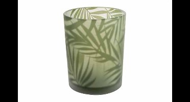 Theelichthouder Fern Groen D10xh12,5cm G Las