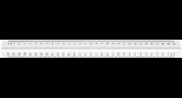 Prismaliniaal M鯾ius & Ruppert 30cm 3 schalen kunststof melkwit met griprand