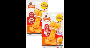 Nylabone Durachew Cheese Bone Geel - Hondenspeelgoed - 2 x Medium Tot 15kg