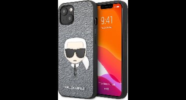 Karl Lagerfeld iPhone 13 Mini Telefoonhoesje - Zilver, PU-materiaal, Bescherming, Back Cover