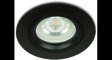 LED Mini inbouwspot Willy -Rond Zwart -Extra Warm Wit -Niet Dimbaar -3.4W -Integral LED