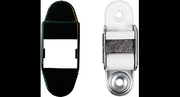 Bandgeleider staal met kunststof afdekkap zwart