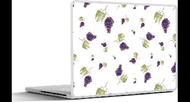 Laptop sticker - 11.6 inch - Druiven - Paars - Wit - 30x21cm - Laptopstickers - Laptop skin - Cover