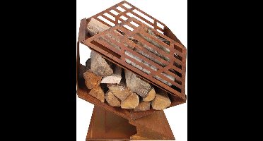 Buitenhaard - Corten met houtopslag - S - Esschert Design