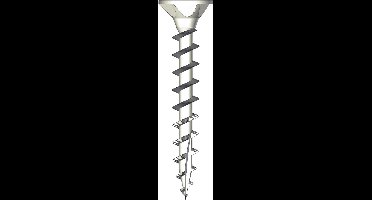 Spaanplaatschroef. 4.0 x 45mm. lang. platkop-Kruiskop-PZD-2. 16 stuks Houtschroeven. Verzinkt. Homefix.