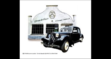 metalen reclamebord Citroën traction garage 30x40 cm