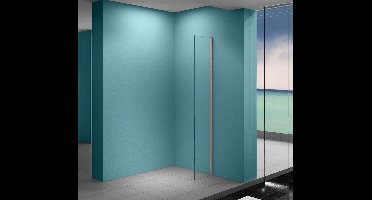 Bally Eco Inloopdouche Zijwand Met Muurprofiel 40x200cm 8mm Antikalk Veiligheidsglas Met NANO Coating