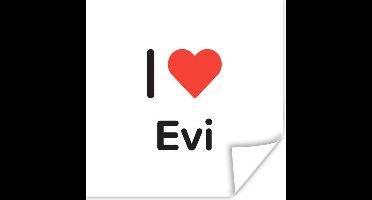 Poster I love - Evi - Meisje - 100x100 cm XXL