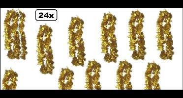 24x Hawaii slinger goud - Hawai krans tropical gala thema feest festival hollywood party