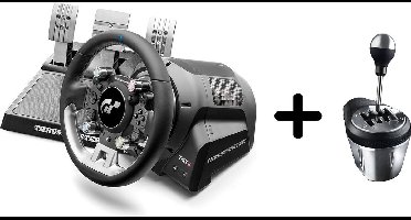 Thrustmaster T-GT II - Racestuur met 3 Pedalen + TH8A Gaming racestuurshifter - Force Feedback - Voor PS5, PS4, PC